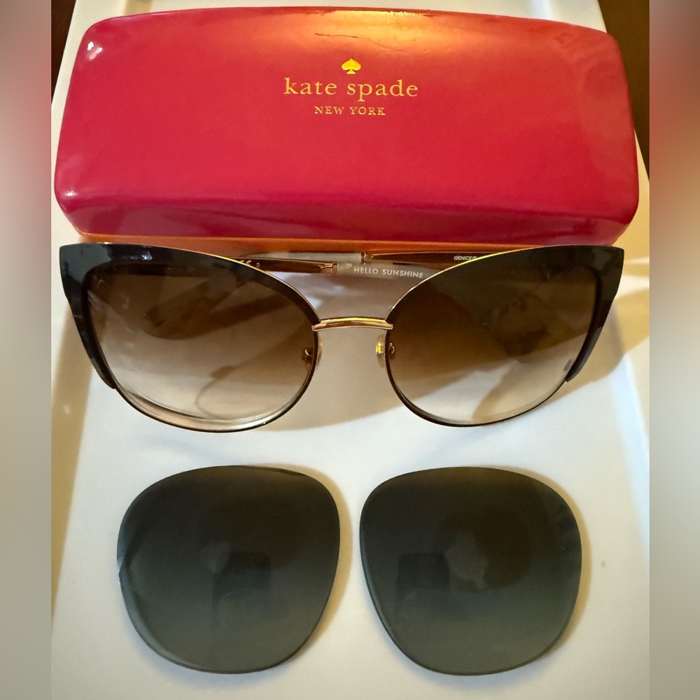 Kate Spade Black prescription Sunglasses with Case